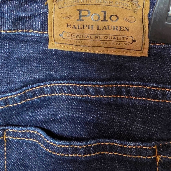 Polo Ralph Lauren Hampton Straight Jeans Youth 14 Dark Wash Stretch Denim EUC - Picture 3 of 11